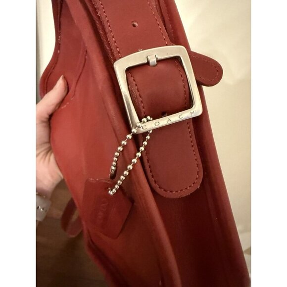 Vintage Coach Leather Camera Bag Crossbody Double Zip 9817 Red - Picture 13 of 14